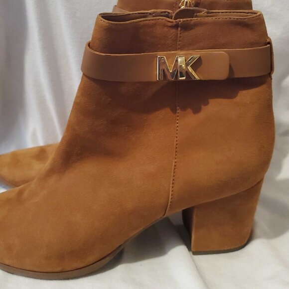 Michael Kors Brown Suede Leather Ankle Boots - Picture 2 of 5